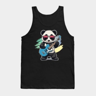 Panda Play Guitar Tank Top